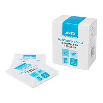 Токсидонт-май с бромелайном и папаином, 10 саше по 5 г-1