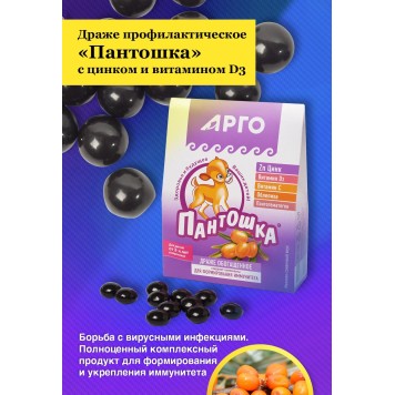 Драже профилактическое Пантошка с цинком и витамином D3, 80 г-1