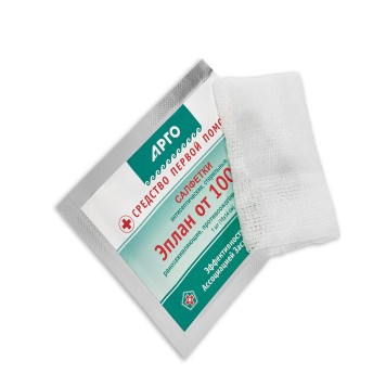 Салфетки антисептические стерильные Эплан от 100 ран, 1 шт.-2