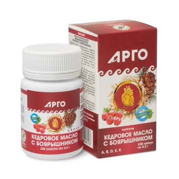 Масло кедровое с боярышником, капсулы, 100 шт.