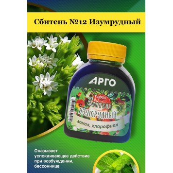 Сироп Сбитень №12 Изумрудный, 250 г/180 мл-2