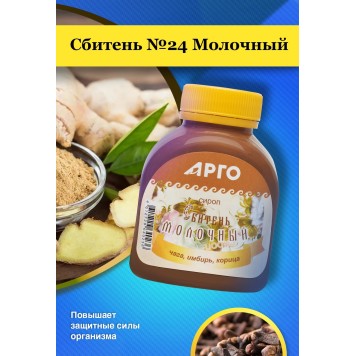 Сироп Сбитень №24 Молочный, 250 г/180 мл-2