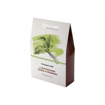 Экстракт растительный Токсидонт-май с экстрактами сенны и крушины, саше 10 шт. по 5 г