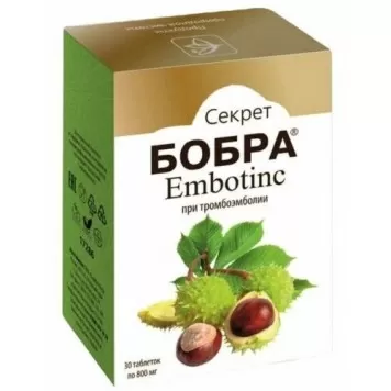 Секрет бобра Embotinc при тромбоэмболии, 30 таблеток